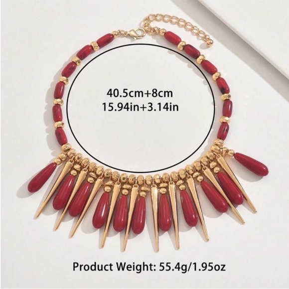 Elegant Red Coral Necklace - Picture 4 of 4